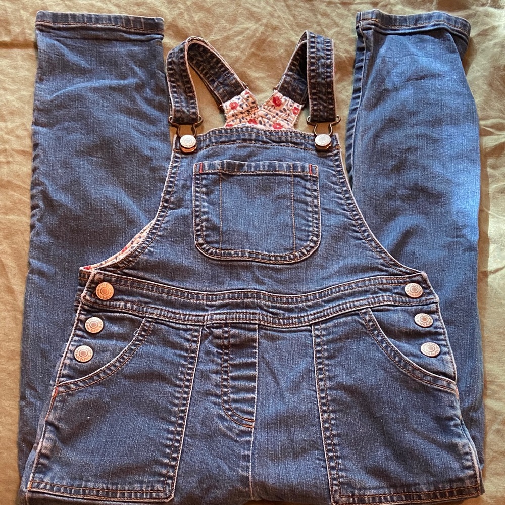 Mini Boden Girls  Blue Denim Overalls